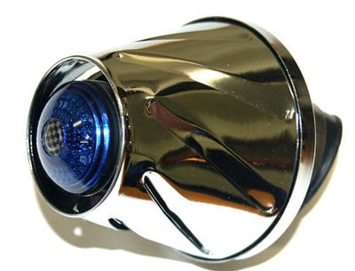 powerfilter 30-35mm chroom+blauw led licht